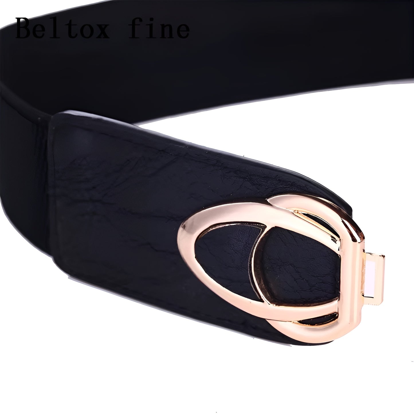 Ceinture Femme Élastique Noire à Boucle Dorée – Norway