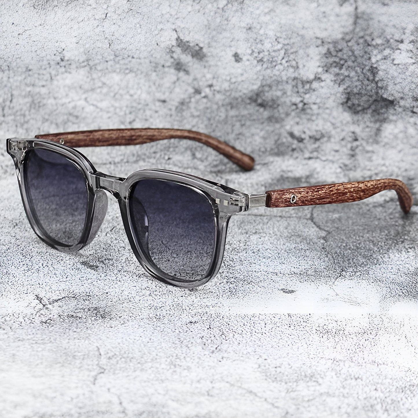 Lunettes de Soleil Femme Carrées avec Branches en Bois – Sylva