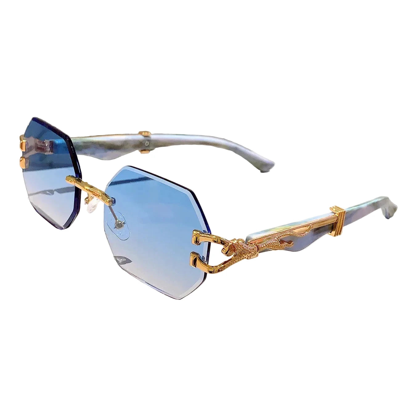 Lunettes de Soleil Femme Carrées avec Monture Dorée - Zora