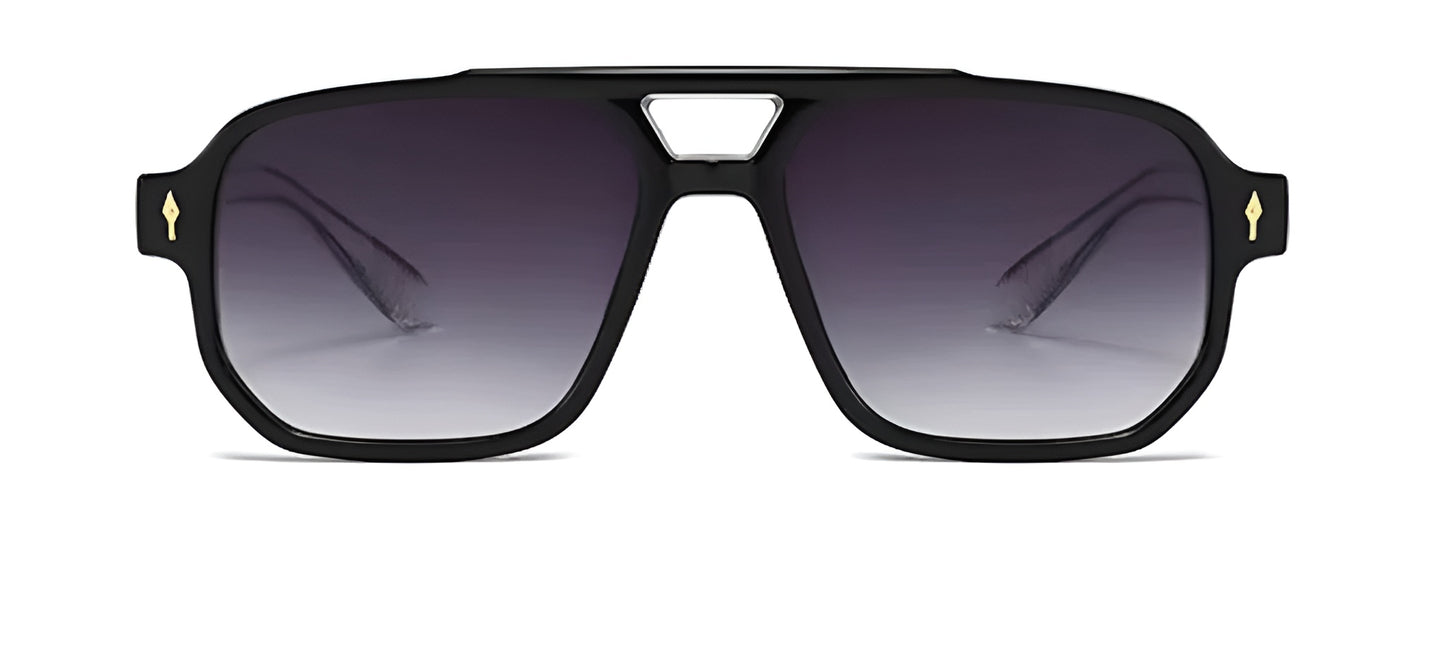 Lunettes de Soleil Femme Carrées avec Détails Dorés – Victoria