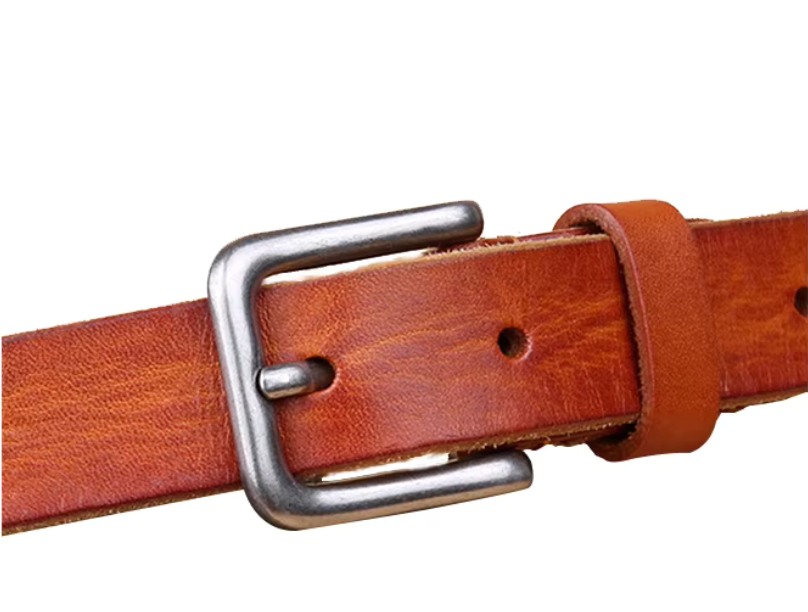 Ceinture Femme Cuir Marron Camel à Boucle Métallique – Arizona