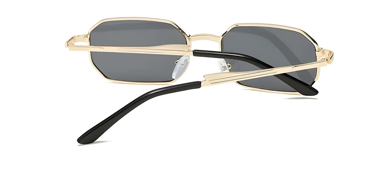 Lunettes de Soleil Femme Rectangulaires Métalliques – Selena