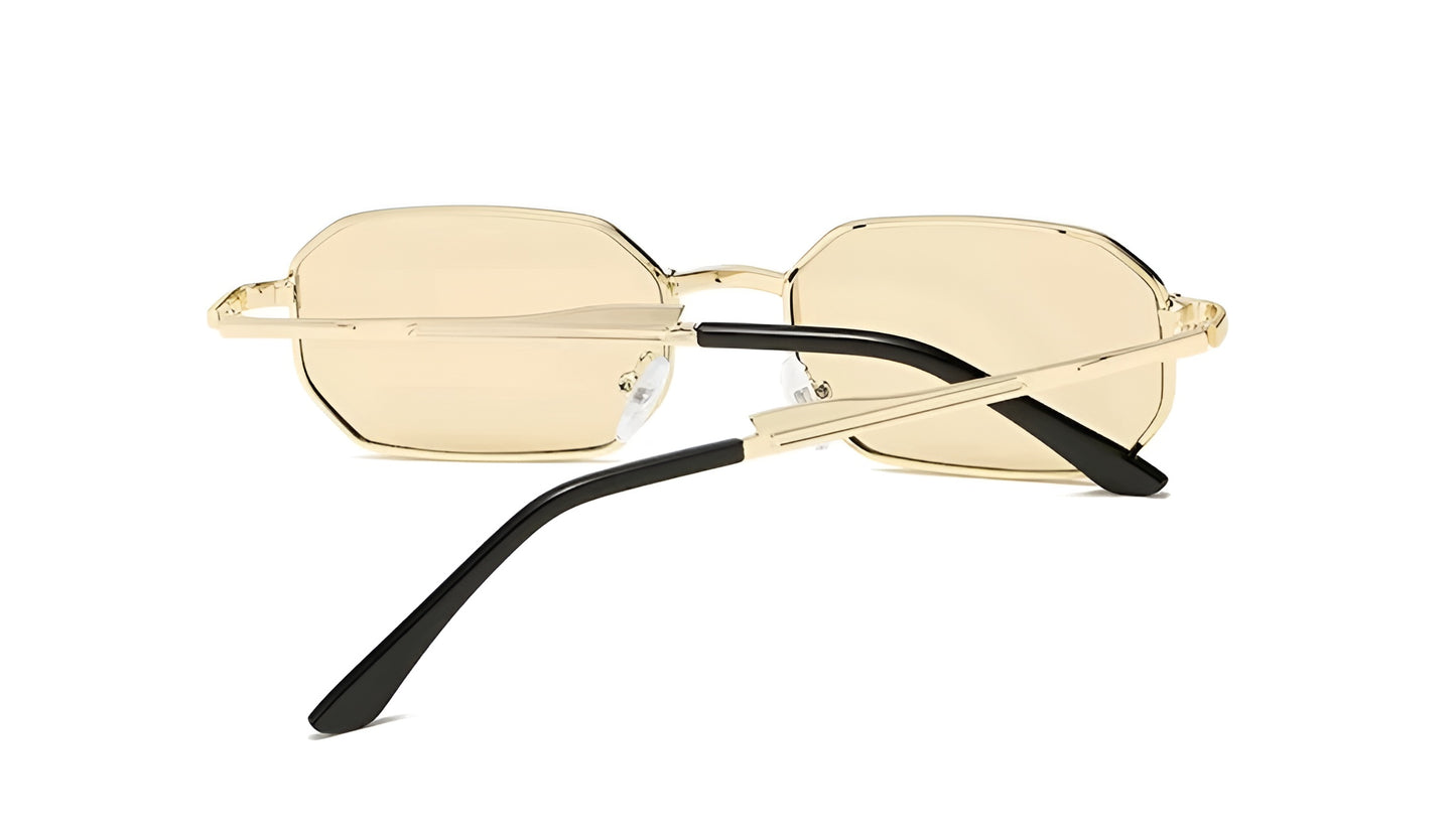 Lunettes de Soleil Femme Rectangulaires Métalliques – Selena