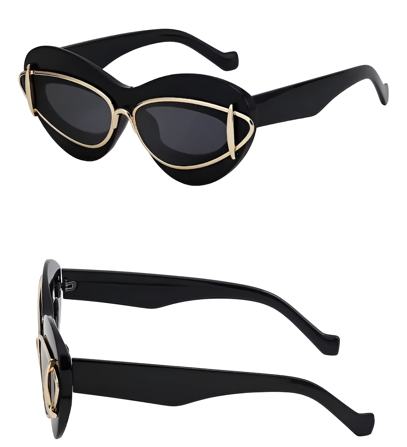 Lunettes de Soleil Femme Œil de Chat avec Détails Métalliques – Sofia