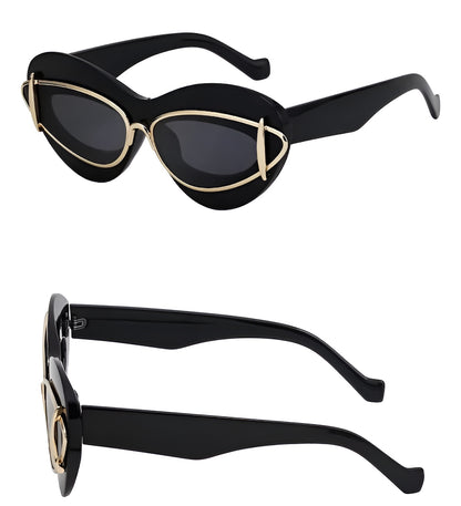 Lunettes de Soleil Femme Œil de Chat avec Détails Métalliques – Sofia