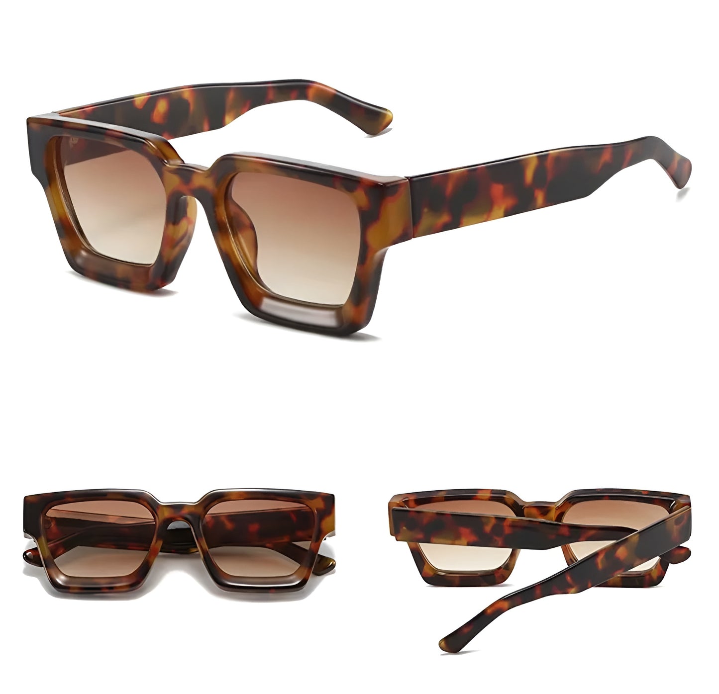 Lunettes de Soleil Femme Rectangulaires Épaisses – Shauna