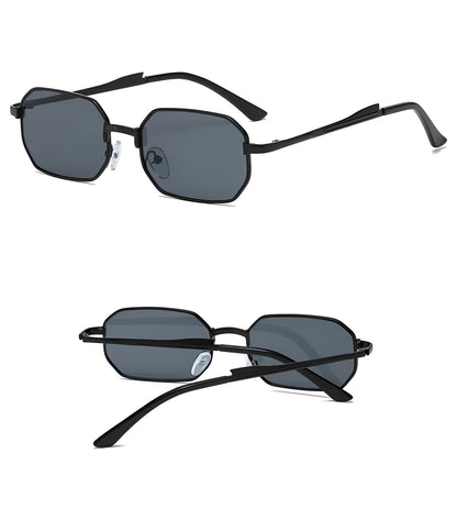 Lunettes de Soleil Femme Rectangulaires Métalliques – Selena