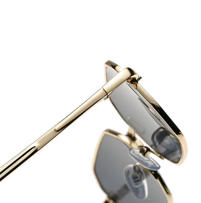 Lunettes de Soleil Femme Rectangulaires Métalliques – Selena