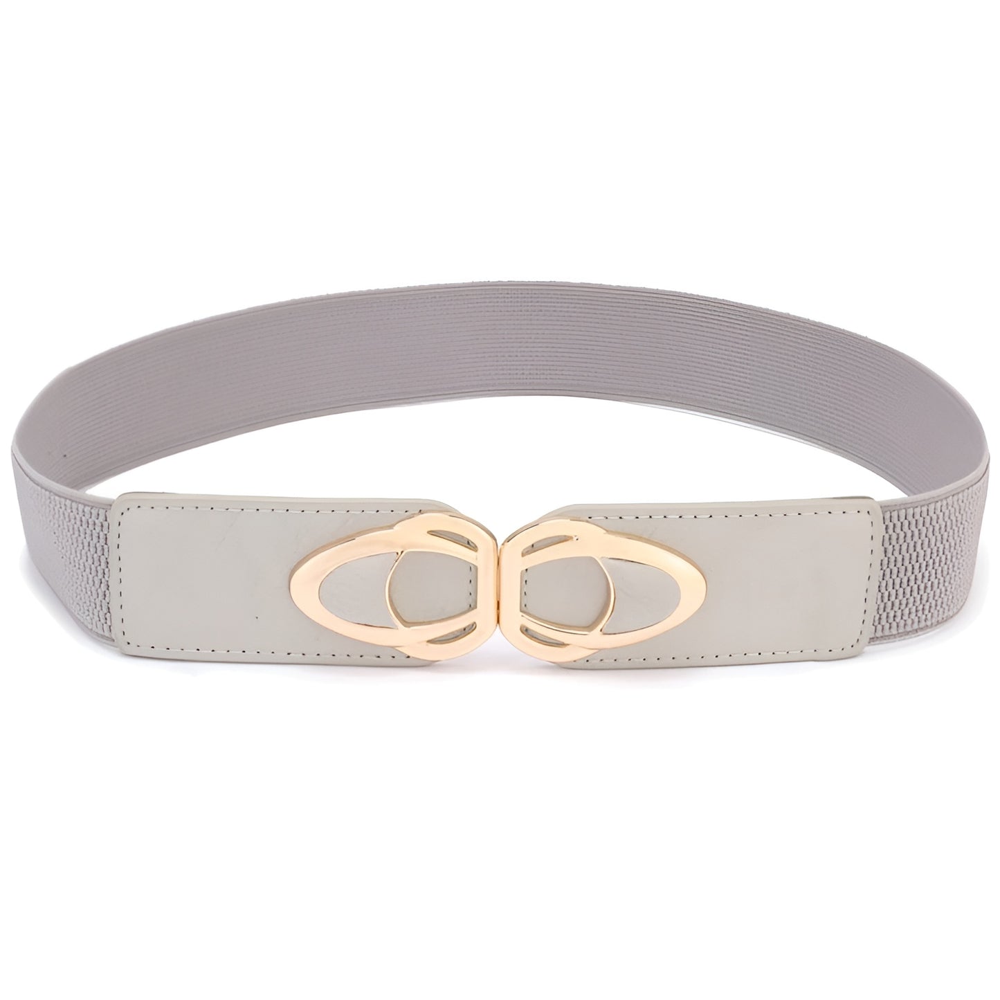 Ceinture Femme Élastique Grise à Boucle Dorée – Dublin