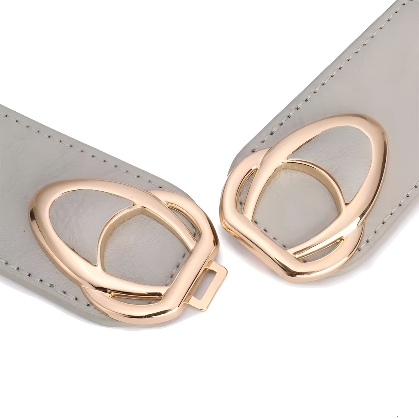 Ceinture Femme Élastique Grise à Boucle Dorée – Dublin