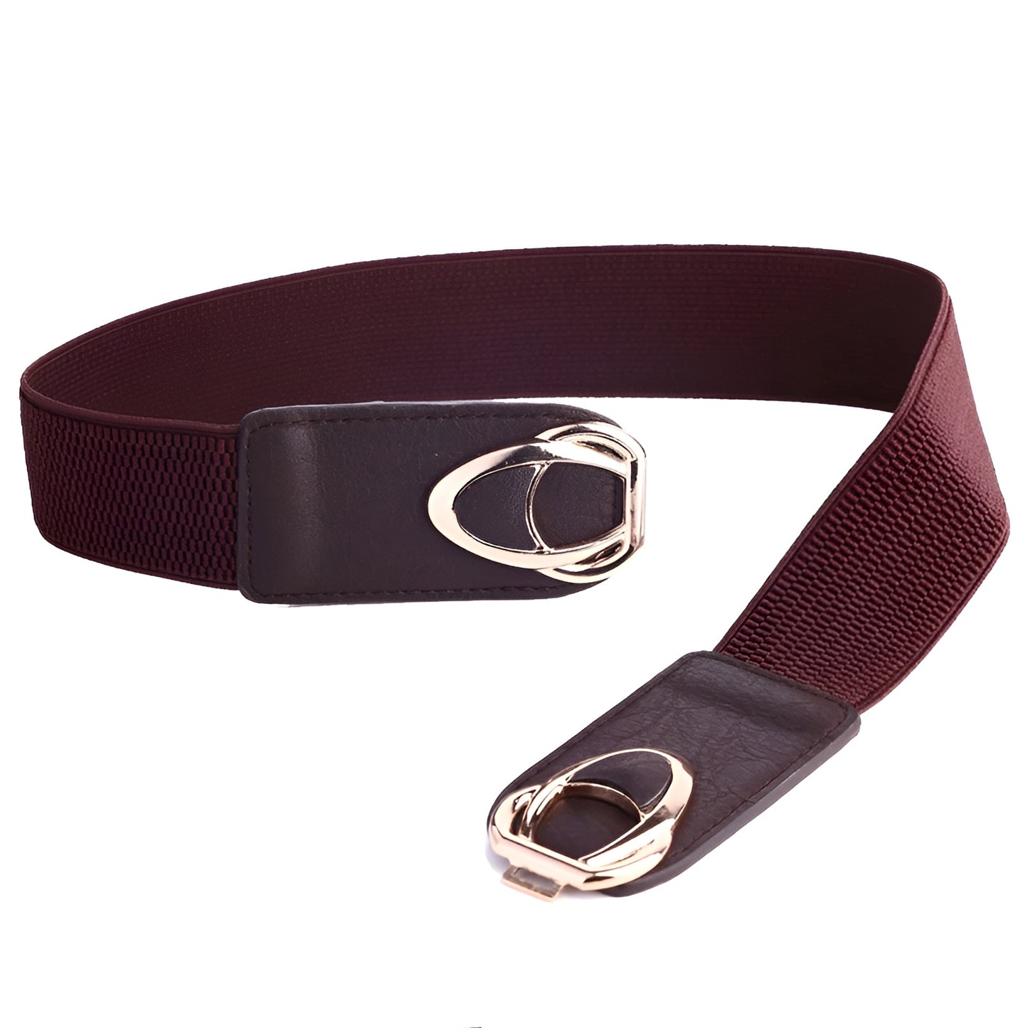 Ceinture Femme Élastique Marron à Boucle Dorée – Grenade