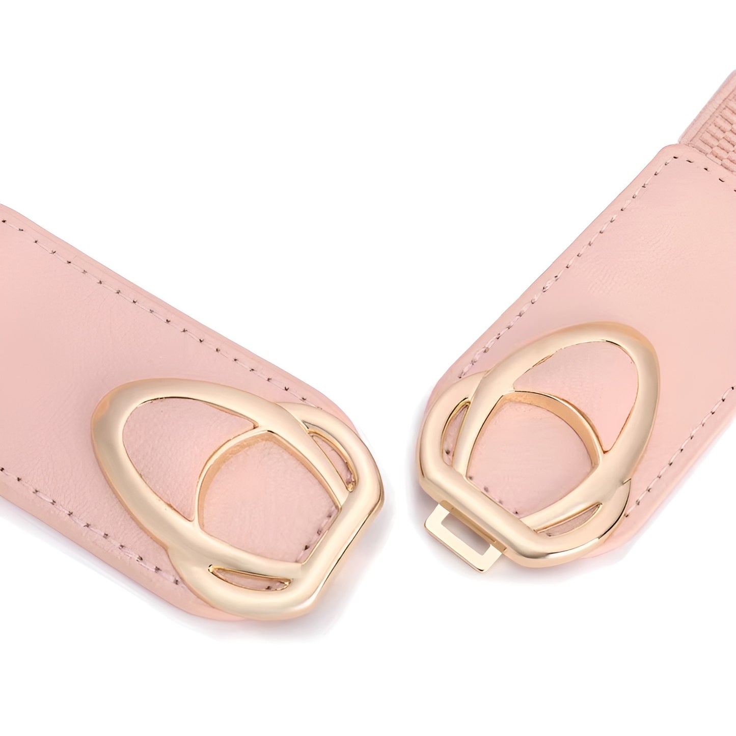 Ceinture Femme Élastique Rose à Boucle Dorée – Lisbonne