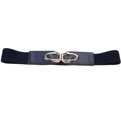Ceinture Femme Élastique Noire à Boucle Dorée – Norway