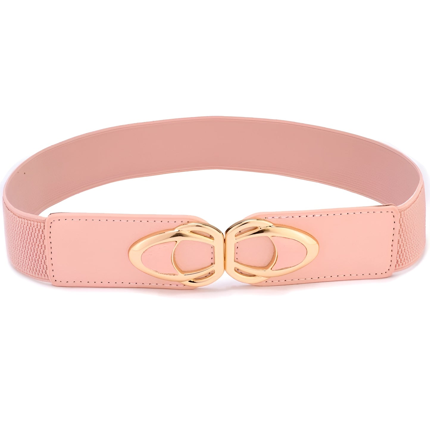 Ceinture Femme Élastique Rose à Boucle Dorée – Lisbonne
