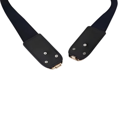 Ceinture Femme Élastique Noire à Boucle Dorée – Norway