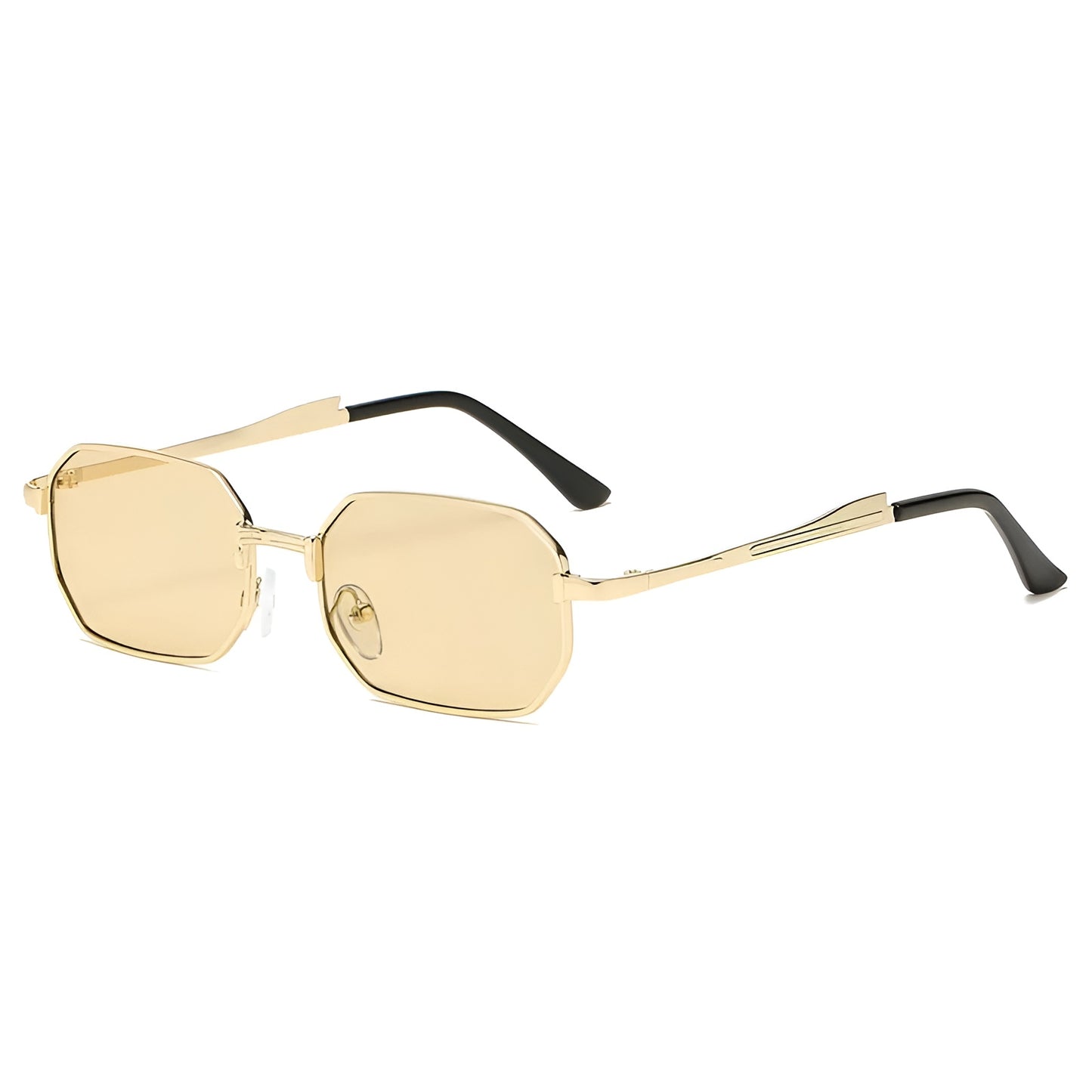Lunettes de Soleil Femme Rectangulaires Métalliques – Selena