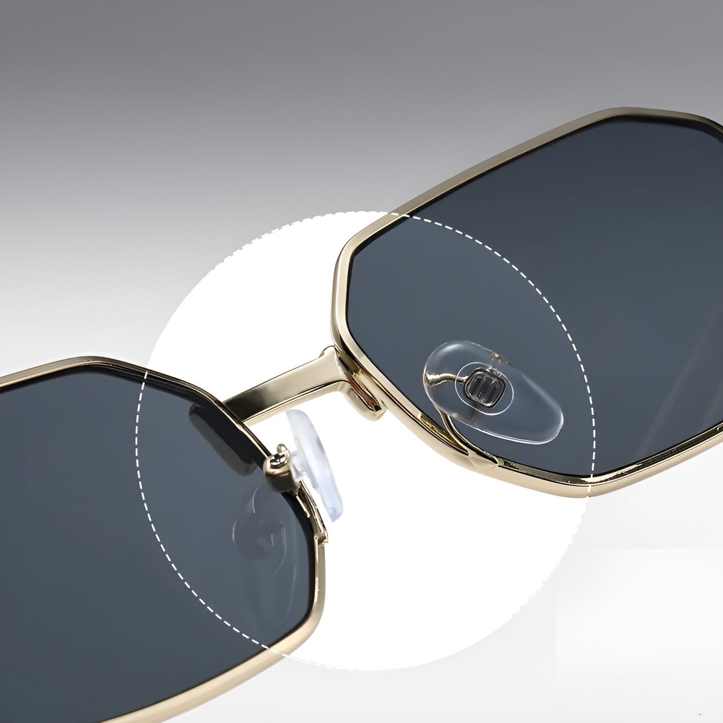 Lunettes de Soleil Femme Rectangulaires Métalliques – Selena