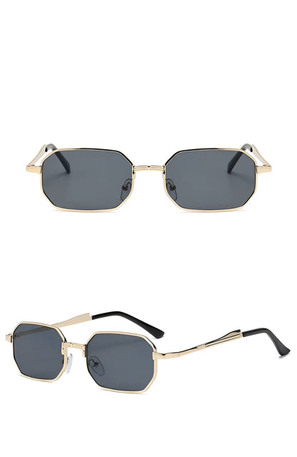 Lunettes de Soleil Femme Rectangulaires Métalliques – Selena