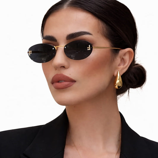 Lunettes de Soleil Femme Ovales avec Monture Métallique – Novita