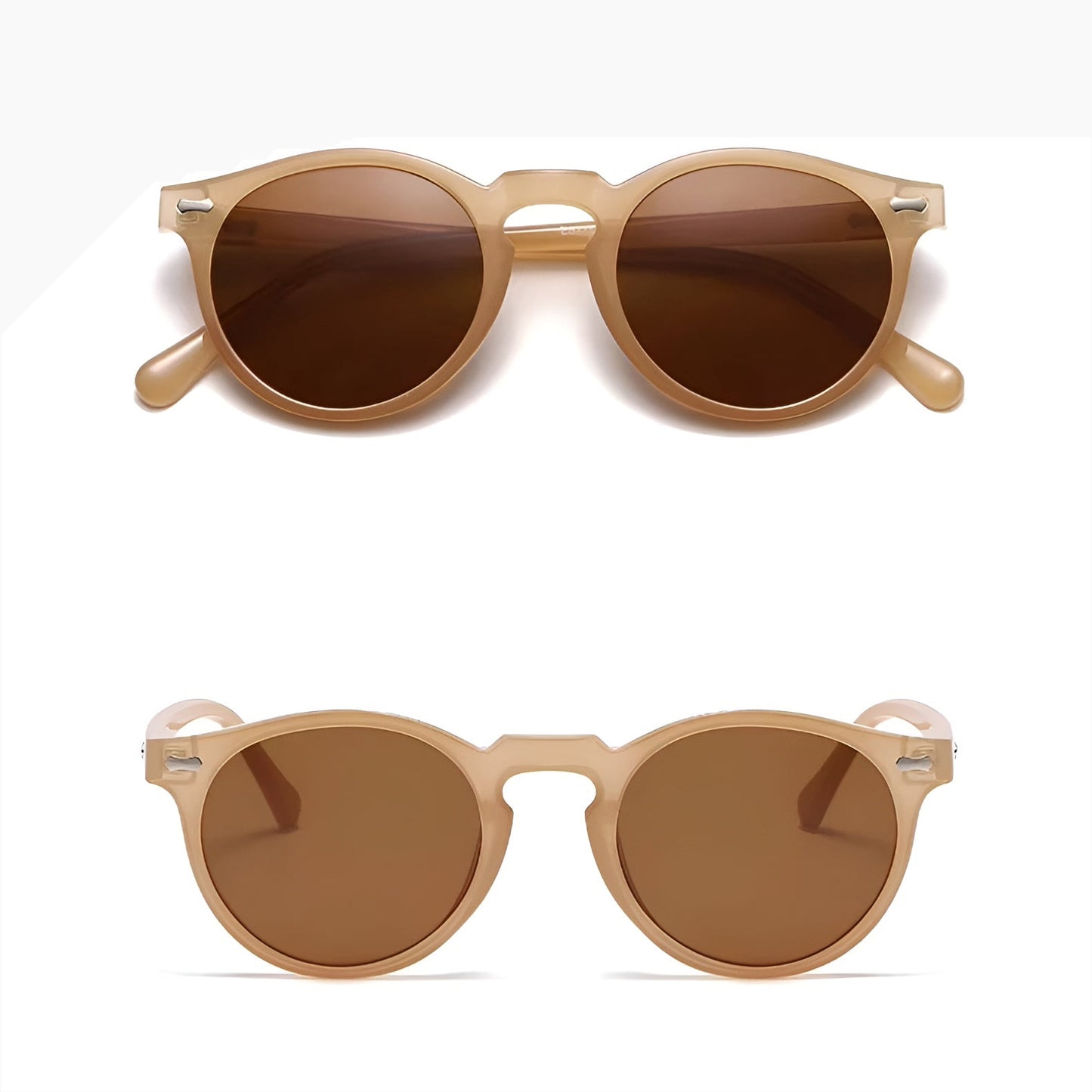 Lunettes de Soleil Femme Rondes avec Monture Épurée – Aurore