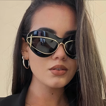 Lunettes de Soleil Femme Œil de Chat avec Détails Métalliques – Sofia