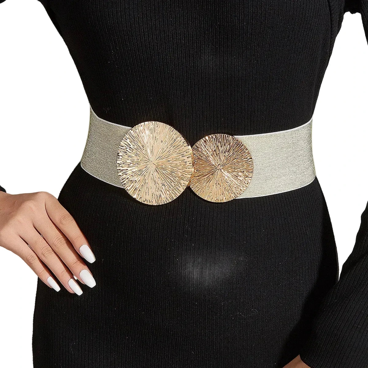Ceinture Femme Élastique Dorée à Boucle – Monaco