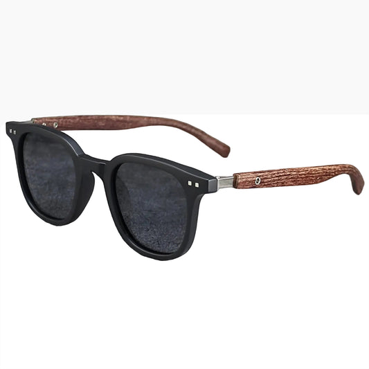 Lunettes de Soleil Femme Carrées avec Branches en Bois – Sylva