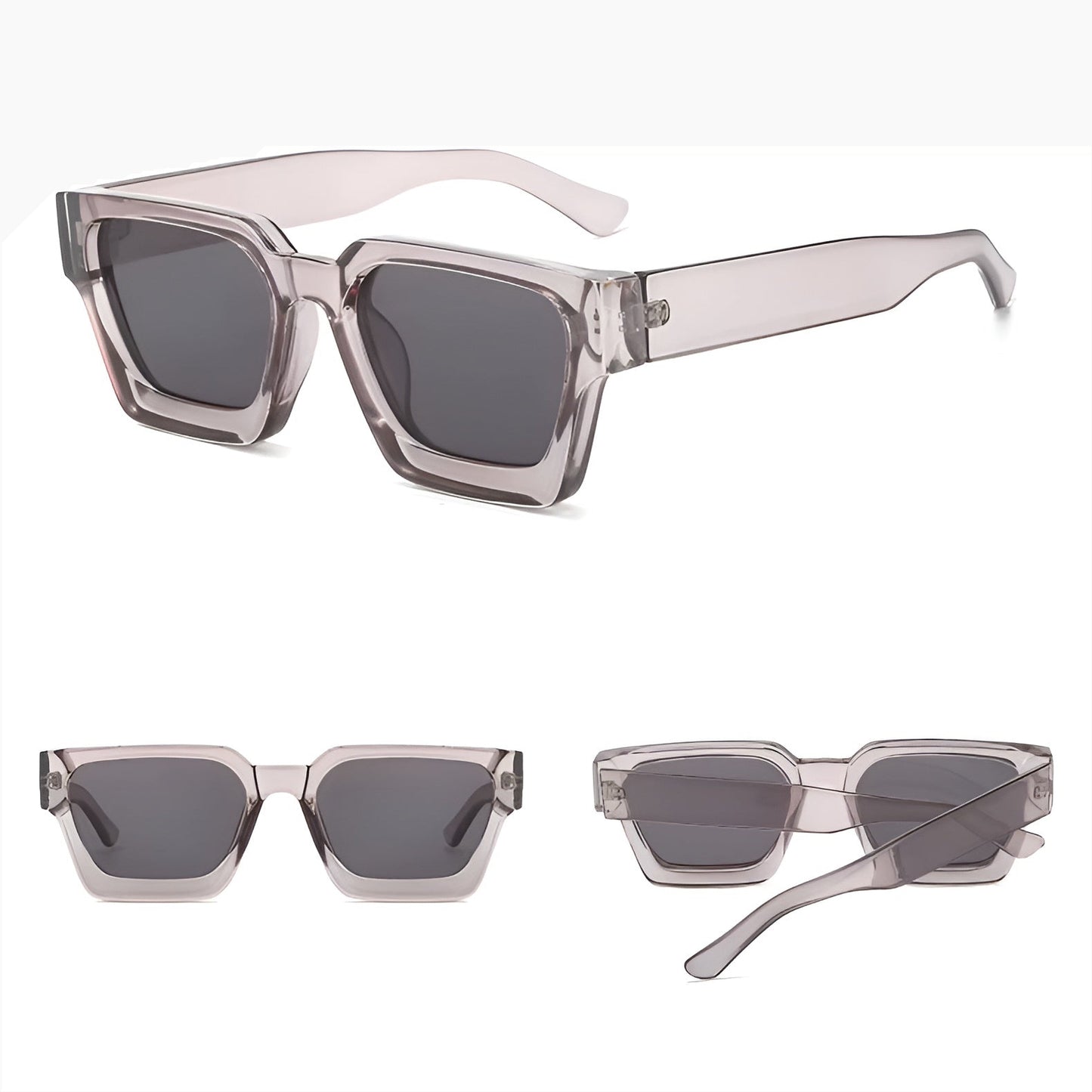 Lunettes de Soleil Femme Rectangulaires Épaisses – Shauna