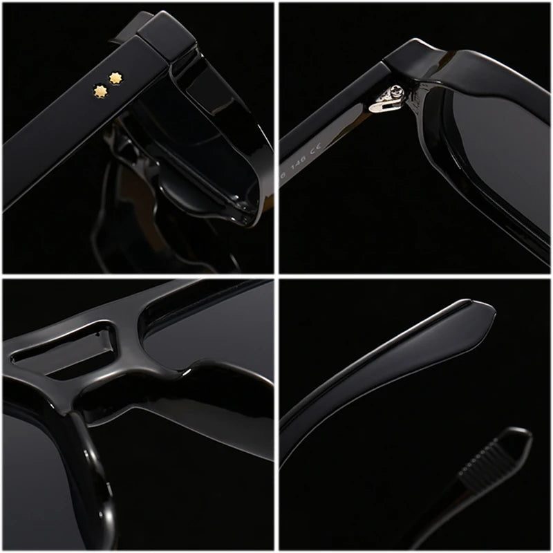 Lunettes de Soleil Femme Carrées avec Détails Dorés – Victoria