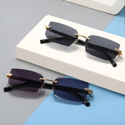 Lunettes de Soleil Femme Rectangulaires Sans Monture – Celestia