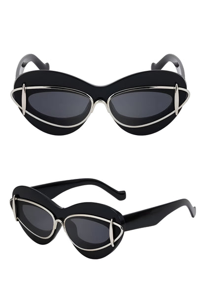 Lunettes de Soleil Femme Œil de Chat avec Détails Métalliques – Sofia