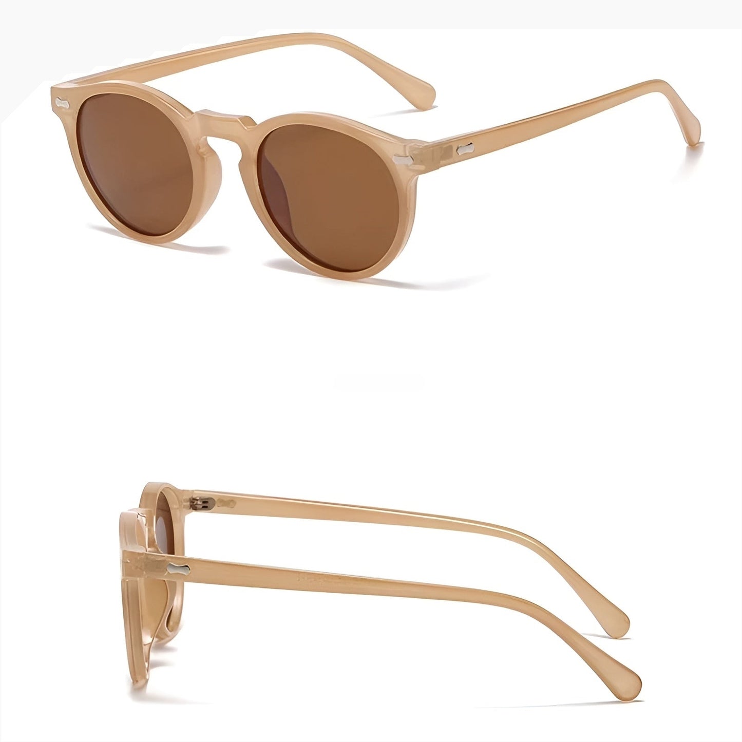 Lunettes de Soleil Femme Rondes avec Monture Épurée – Aurore