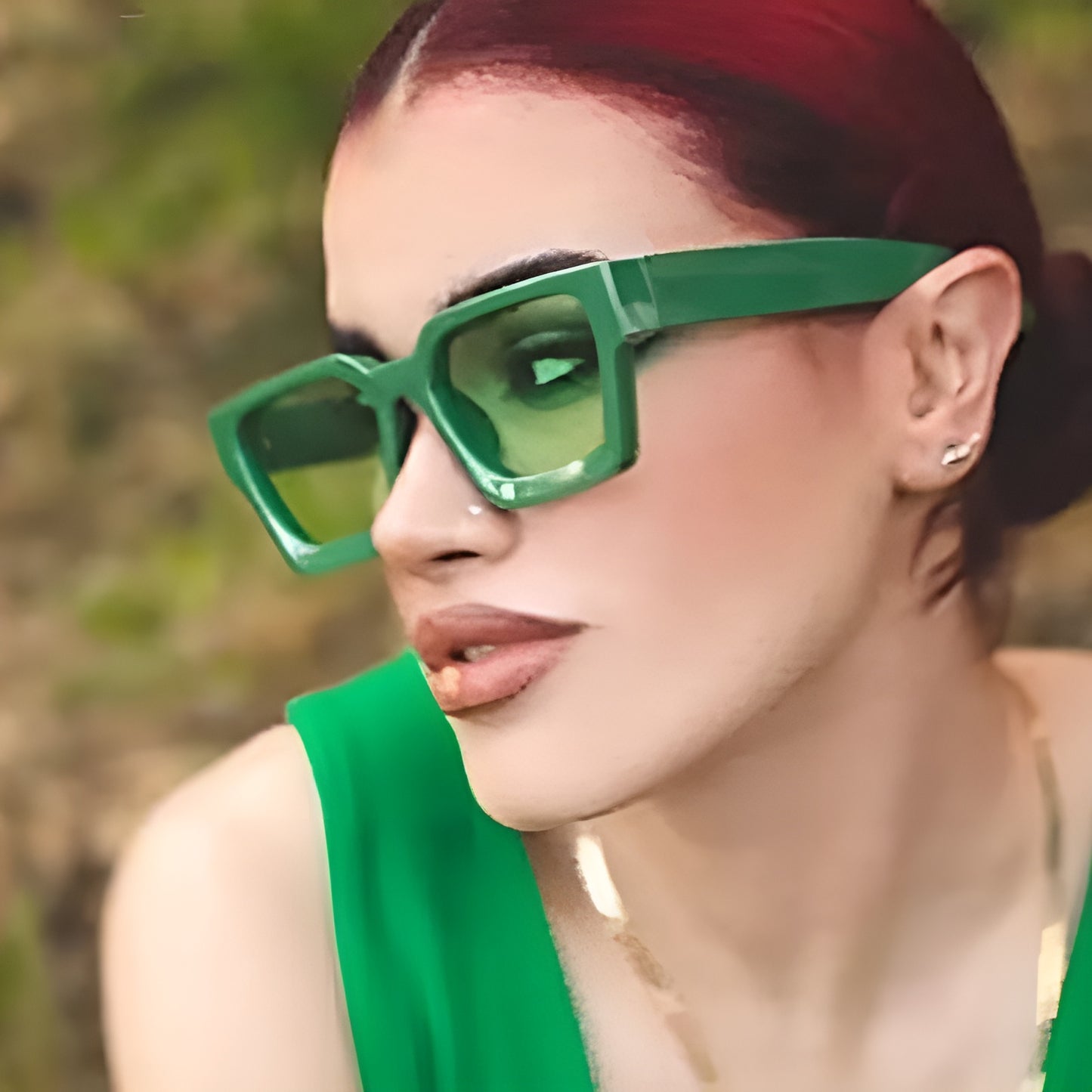 Lunettes de Soleil Femme Rectangulaires Épaisses – Shauna