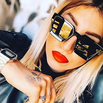 Lunettes de Soleil Femme Rectangulaires Épaisses – Shauna